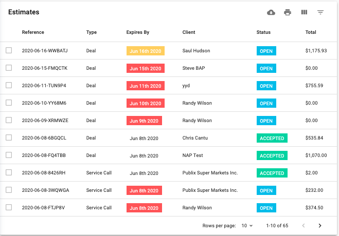 Proposal & PO Tool​/Estimates